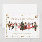 Notenkraker Ballet Vrolijk Kerstfeest Feestdagenkaart (Voorkant / Achterkant)