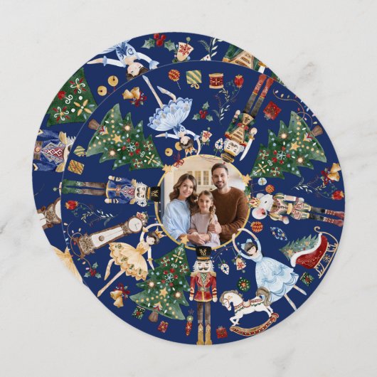 Notenkraker Ballet Vrolijk Kerstfoto Feestdagenkaart (Voorkant / Achterkant)