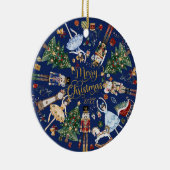 Notenkraker Ballet  Vrolijk Kerstfoto Keramisch Ornament (Rechts)