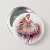 Notenkraker Ballet, Wals der Bloemen Ronde Button 7,6 Cm (Voorkant /achterkant)