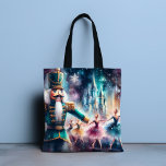 Notenkraker Ballet Waterverf Kerstballerina Tote Bag<br><div class="desc">Notenkraker Ballet Waterverf Christmas Ballerina Festive Holiday Canvas tas beschikt over een traditioneel kerstballet met een ballerina en notenkraker. Perfect voor kerstcadeaus,  kerstdecoratie en feestjes en meer. Creëer door Evco Studio www.zazzle.com/store/evcostudio</div>