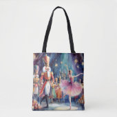 Notenkraker Ballet Waterverf Kerstballerina Tote Bag (Voorkant)