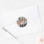 Notenkraker Ballet Whimsical Polichinelle/Buffoons Ronde Sticker (Envelop)