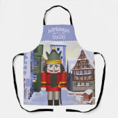 Notenkraker, Beierse Duitse gepersonaliseerde blau Schort (Voorkant)