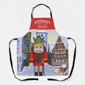 Notenkraker, Beierse Duitse gepersonaliseerde rood Schort (Voorkant)