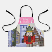 Notenkraker, Beierse Duitse gepersonaliseerde roze Schort (Voorkant)