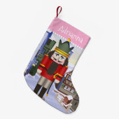 Notenkraker, Beierse Duitse roze gepersonaliseerd Kleine Kerstsok (Voorkant (Hangend))