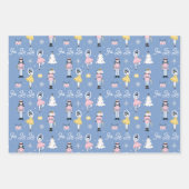 Notenkraker Blauw Ballet Kerstmis Inpakpapier Vel (Voorkant)