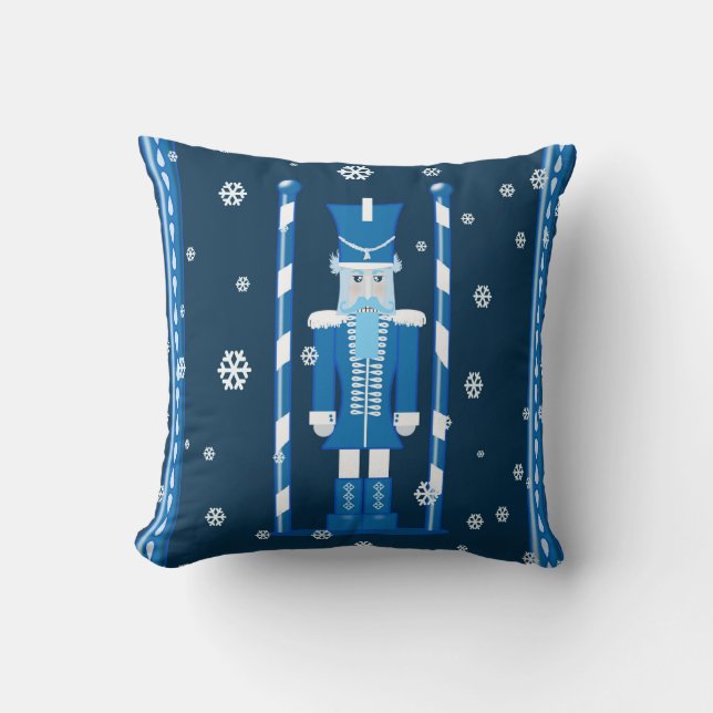 Notenkraker blauw kussen (Voorkant)