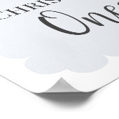 Notenkraker Blauw Winter Onederland verjaardag wel Poster (Hoek)