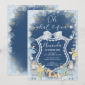 Notenkraker Blauwe Winter Oh Wat Leuk Eerste Verja Kaart (Voorkant / Achterkant)