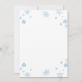 Notenkraker Blauwe Winterbomen Sneeuwvlokken Verja Kaart (Achterkant)