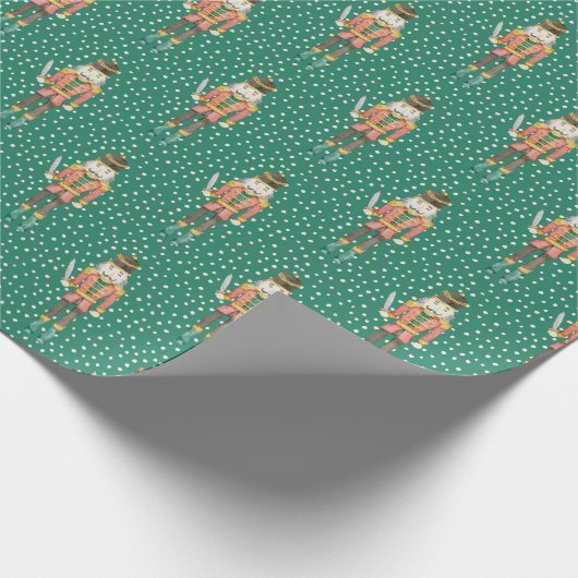 Notenkraker  Bos Groene Kerst Cadeaupapier (Hoek)