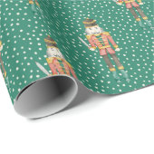 Notenkraker  Bos Groene Kerst Cadeaupapier (Rol Hoek)