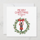 Notenkraker Bow Elegante Coquette Vrolijk Kerstfee Feestdagenkaart (Voorkant)