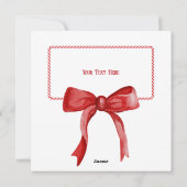 Notenkraker Bow Elegante Coquette Vrolijk Kerstfee Feestdagenkaart (Achterkant)