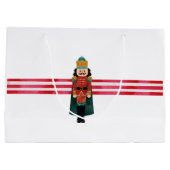 Notenkraker Candy Cane Kerstmis Vakantie Gift Bag Groot Cadeauzakje (Achterkant)