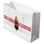 Notenkraker Candy Cane Kerstmis Vakantie Gift Bag Groot Cadeauzakje (Voorkant Gekanteld)