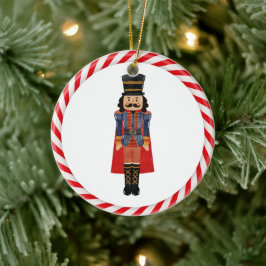 Notenkraker Candy Cane Red Theme Kerstboom Keramisch Ornament