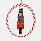 Notenkraker Candy Cane Red Theme Kerstboom Keramisch Ornament (Links)