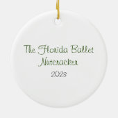 Notenkraker Chinees/Sneeuw/Feestmeisje Keramisch Ornament (Achterkant)