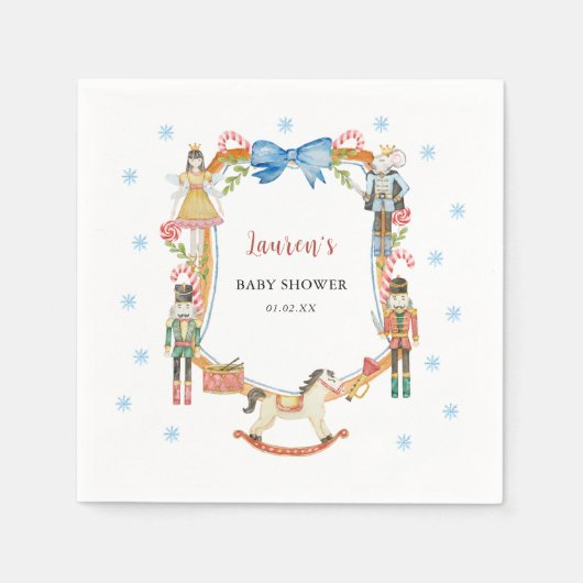 Notenkraker Christmas Baby shower Servet (Voorkant)