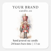 Notenkraker Christmas Candle Label |  (Voorkant)