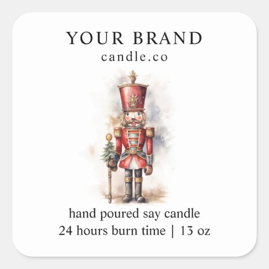 Notenkraker Christmas Candle Label |  (Voorkant)
