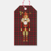 Notenkraker Christmas Gift Label op Scottish Plaid Cadeaulabel (Voorkant)