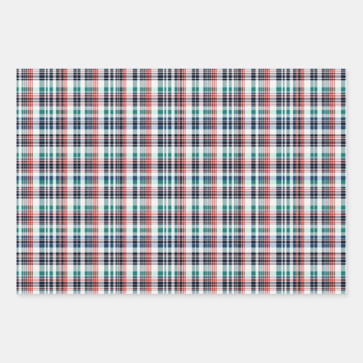 Notenkraker Christmas Greenery & Plaid Inpakpapier Vel (Voorkant 3)