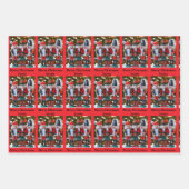 Notenkraker Christmas Naam 3 toevoegen Inpakpapier Vel (Voorkant)