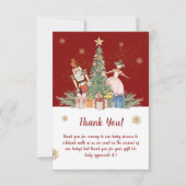 Notenkraker Christmas Party Baby shower Bedankkaart (Voorkant)