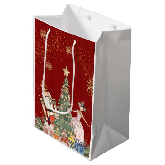 Notenkraker Christmas Party Baby shower Medium Cadeauzakje (Voorkant Gekanteld)