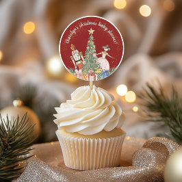 Notenkraker Christmas Party Baby shower Ronde Sticker