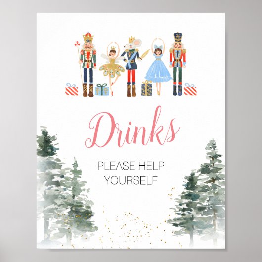Notenkraker Christmas Vrijgezellenfeest Tea Drinke Poster (Voorkant)