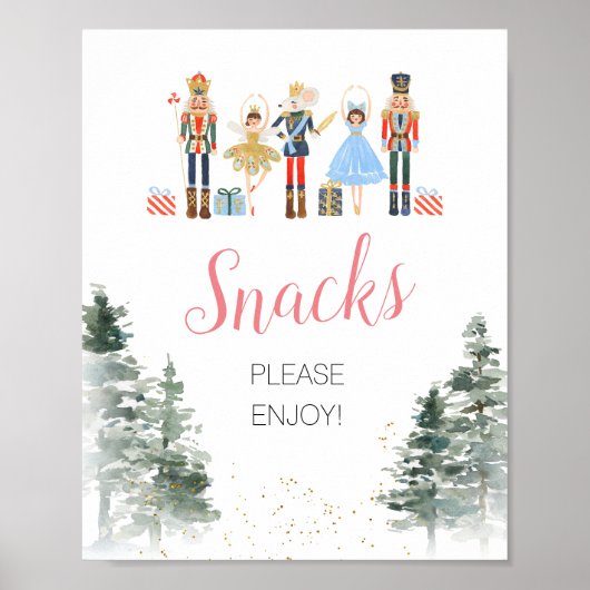 Notenkraker Christmas Vrijgezellenfeest Tea Snacks Poster (Voorkant)