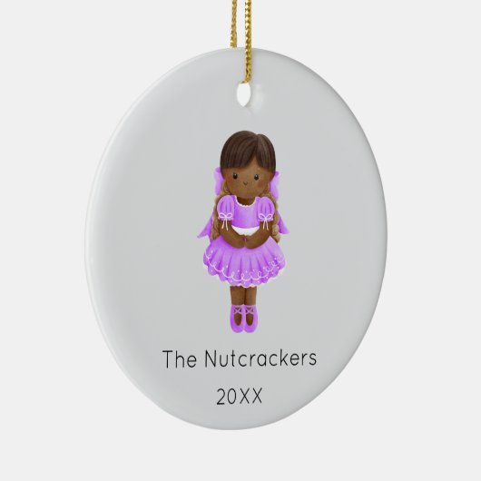 Notenkraker Clara Kerstfoto Keramisch Ornament (Rechts)