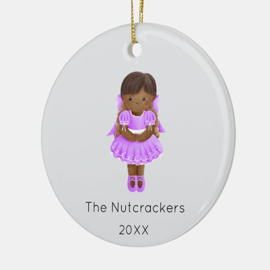 Notenkraker Clara Kerstfoto Keramisch Ornament (Links)