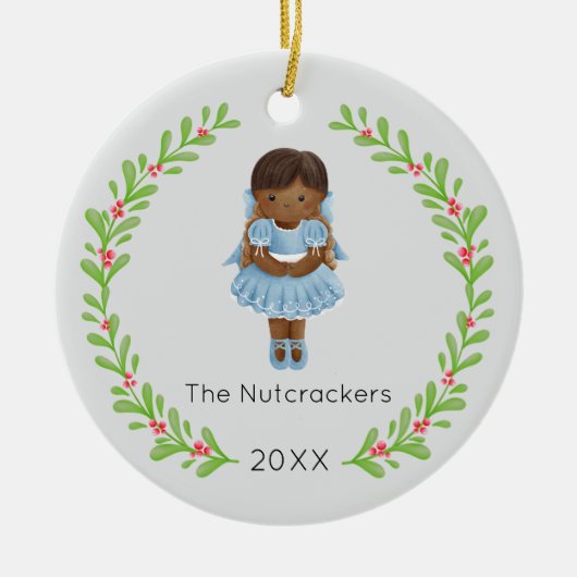 Notenkraker Clara Kerstfoto Keramisch Ornament (Voorkant)