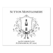 Notenkraker Classic Christmas Crest Rubberstempel (Afrduk)