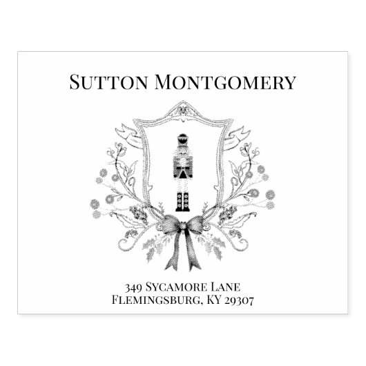 Notenkraker Classic Christmas Crest Rubberstempel (Afrduk)