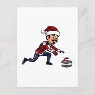  Notenkraker Curling Speler Vakantie Wintersporten Briefkaart
