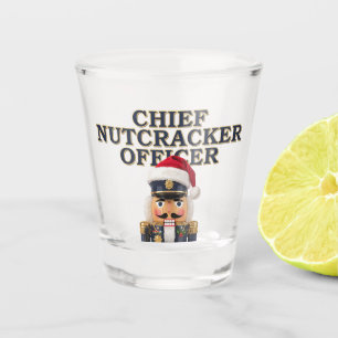 Notenkraker Curling Speler Vakantie Wintersporten Shot Glas