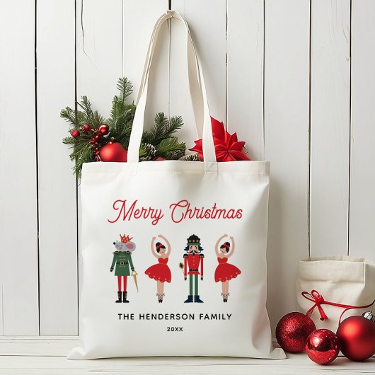 Notenkraker Custom Name Merry Christmas Tote Bag