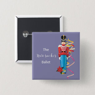 Notenkraker Dans Balletuitvoering Felicitaties Vierkante Button 5,1 Cm