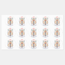 Notenkraker Design Kerst stickers Labels