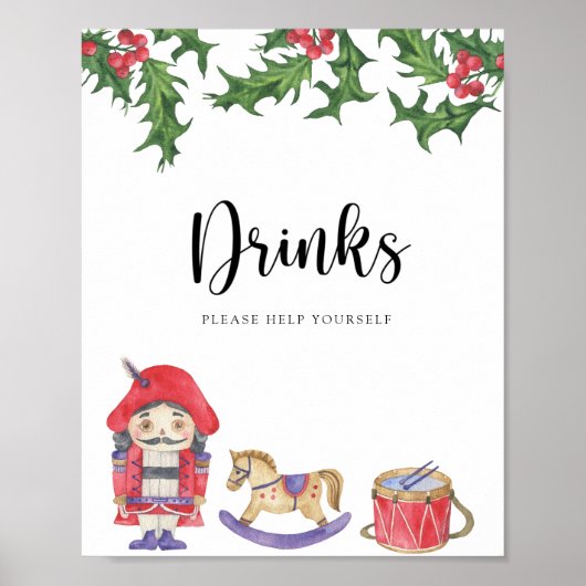 Notenkraker - Drankjes neem zelf Poster (Voorkant)
