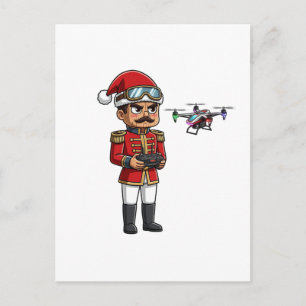 Notenkraker Drone Piloot Tech Kerst Gaming Kerstm Feestdagenkaart