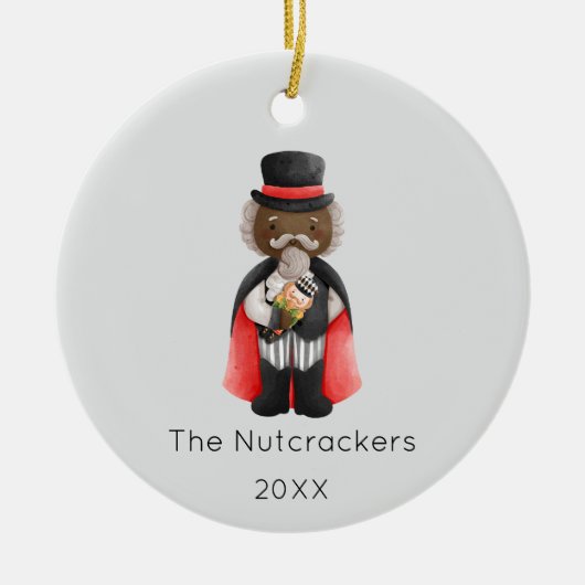 Notenkraker Drosselmeyer Kerstfoto Keramisch Ornament (Voorkant)