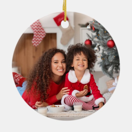 Notenkraker Drosselmeyer Kerstfoto Keramisch Ornament (Achterkant)